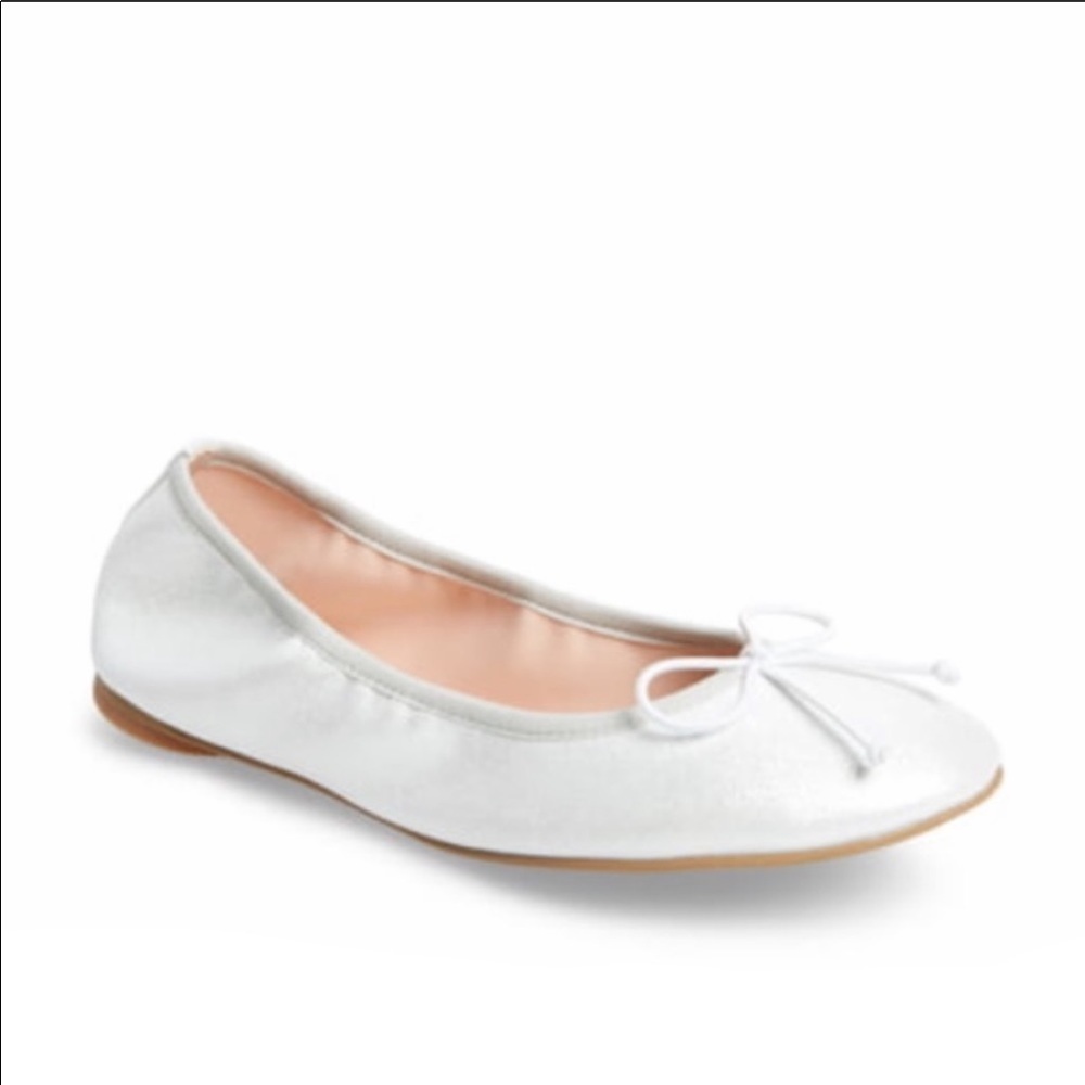 Ruby & Bloom Silver Shimmer Ballet Flat